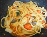 鯵とフレッシュトマトソースのパスタ作り方8写真