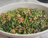 焼さけあらほぐしとほうれん草の味噌マヨ★作り方4写真