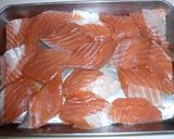 鮭のせ梅蒸しご飯作り方1写真