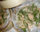 鮭のせ梅蒸しご飯作り方4写真