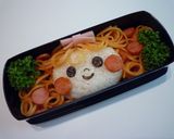 パスタとおにぎりで可愛いキャラ弁ガール♬作り方6写真