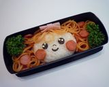 パスタとおにぎりで可愛いキャラ弁ガール♬作り方9写真