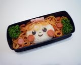 パスタとおにぎりで可愛いキャラ弁ガール♬作り方8写真