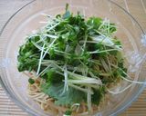 ほたてと三つ葉のごま醤油ガーリックパスタ作り方4写真