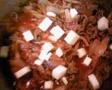 牛肉＆ごぼうのトマト丼☆作り方6写真