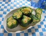 お弁当に♬鮭入り卵のピーマンカップ作り方7写真