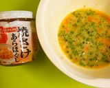 焼さけあらほぐしの卵とじスープ作り方2写真