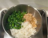 菜の花と卵黄の味噌漬けおにぎり作り方5写真