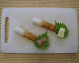 ちくわのしそチーズ明太子巻き揚げ　作り方2写真
