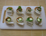 ちくわのしそチーズ明太子巻き揚げ　作り方3写真