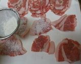 *豚肉の粒マスタードはさみ焼き*作り方2写真