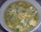 鶏茹で汁スープ（キャベツと卵）作り方8写真