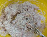 ヘルシー！豆腐と鶏卵のレンジ蒸し～舞茸餡作り方1写真