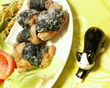 中学生の夏の宿題❀鶏肉の✿海苔巻き揚げ❀作り方5写真