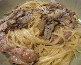 チキンとまいたけのクリームパスタ作り方6写真