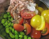 プチトマトと枝豆の冷製パスタ作り方2写真