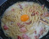 トマトと大葉のカルボナ～ラ作り方4写真