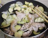 豚肉と茄子とキャベツの味ポン炒め作り方4写真