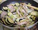 豚肉と茄子とキャベツの味ポン炒め作り方5写真