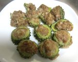 ゴーヤの挽肉詰め作り方10写真
