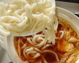残ったキムチが大活躍✨キムチチゲ風うどん作り方3写真