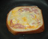 お好み焼き風くり抜きトースト♬作り方6写真