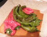 万願寺唐辛子（パプリカ）の焼きびたし作り方2写真