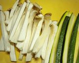 エリンギとズッキーニのパスタ風作り方1写真