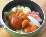天然エノキダケと白菜漬けの卵とじ鍋♪作り方2写真