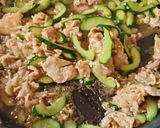 豚肉ときゅうりのにんにくポン酢炒め作り方9写真
