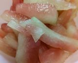 白だしだけで旨い！スイカの皮の漬物♡作り方3写真