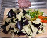 ピリ辛やみつき⭐︎ひき肉で茄子の味噌炒め作り方1写真