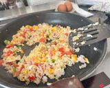 夏にサッパリ！ミニトマトチャーハン作り方4写真