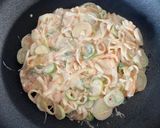 白ねぎでピリ辛キムチチーズのお好み焼き作り方3写真