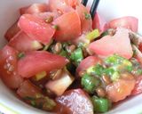 ✣　トマトとおくらの塩ダレ納豆和え　✣作り方3写真