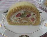桃太郎ぶどうと桃のロールケーキ♪作り方7写真
