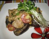 鶏ムネ肉・ナス・ミニトマトの卵炒め作り方3写真