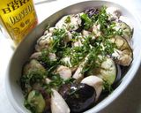 ナスと鶏むね肉のバジルパン粉焼き♪作り方3写真