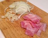 ハマる*キムチとベーコンのクリームパスタ作り方1写真