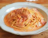 ハマる*キムチとベーコンのクリームパスタ作り方13写真