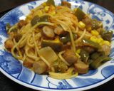 野菜とウインナー☆トマトのパスタ作り方6写真