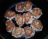 大葉たっぷり　鶏のつくね照焼き作り方2写真