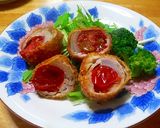 冷蔵庫の残り物ミニトマトで巻きカツ作り方5写真
