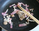 ベーコンとしめじのクリームパスタ作り方2写真