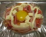 朝食にアルミハクで目玉焼き♪作り方3写真