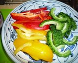 黒豚と夏野菜の炒め物作り方1写真