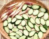 梅酢で即席♪みょうが＆きゅうりの柴漬け風作り方1写真