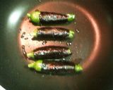 シーチキンチーズのししとう海苔巻き作り方3写真