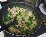 ナスと豚肉青菜も入って梅マヨさっぱり炒め作り方8写真
