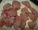 カリカリ胸肉のとろ~りキノコあんかけ。作り方1写真